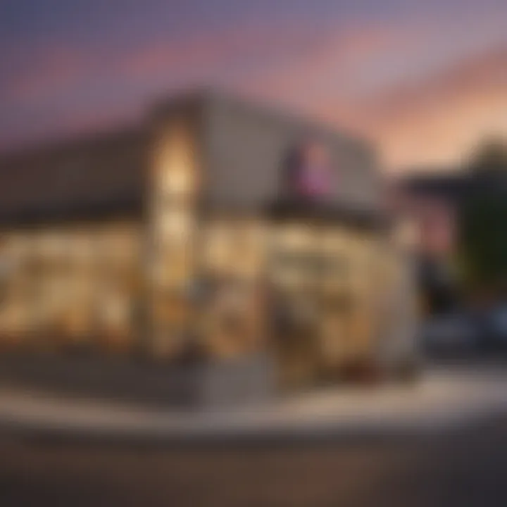 Taco Bell storefront with customers