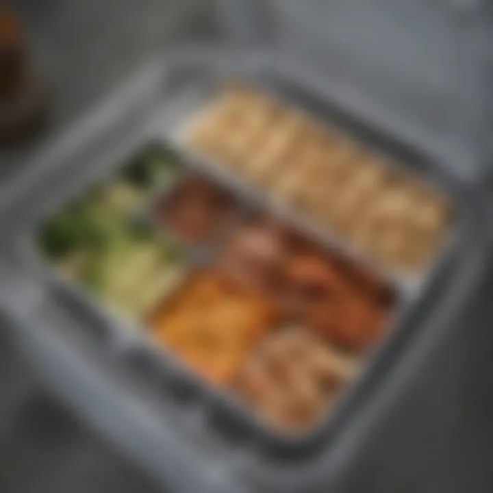 Interior view of the Amazon Arctic Zone Lunch Box highlighting storage compartments