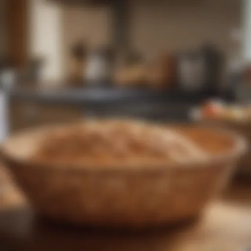 A beautifully crafted proofing basket showcasing intricate weaving.