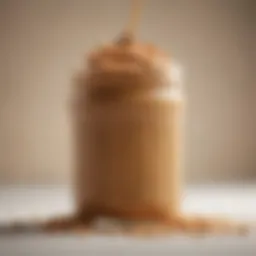 Nutritional breakdown of peanut butter highlighting carbohydrate content