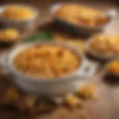 A tantalizing bowl of baked macaroni and cheese with a golden crust