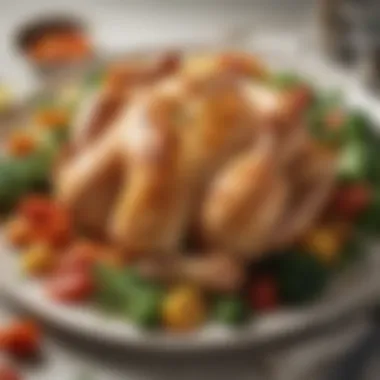 Sliced Chicken Platter Juicy sliced chicken served on a platter with vegetables