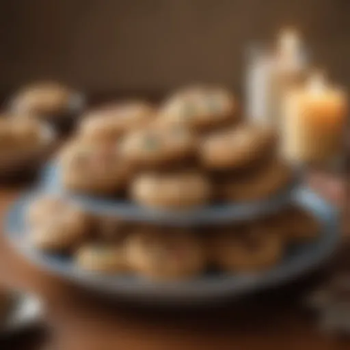 A beautifully arranged display of freshly baked cookies on a decorative plate