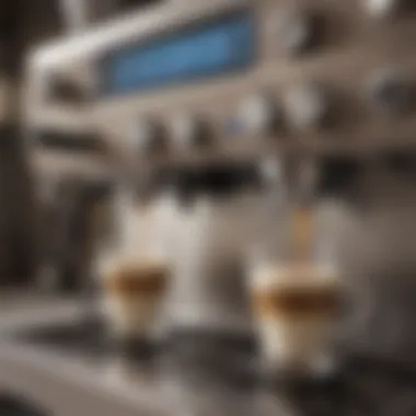 Intuitive Controls for Effortless Brewing User-friendly control panel of a cappuccino machine