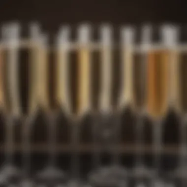 Variety of disposable champagne flutes in different materials