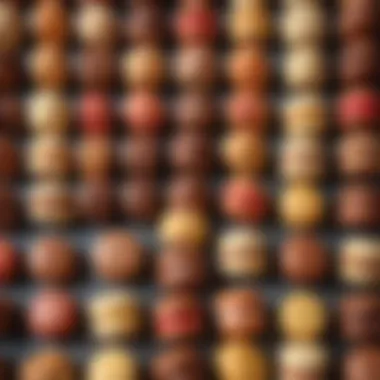 Gourmet Macaron Selection A selection of gourmet macarons with diverse flavors and colors