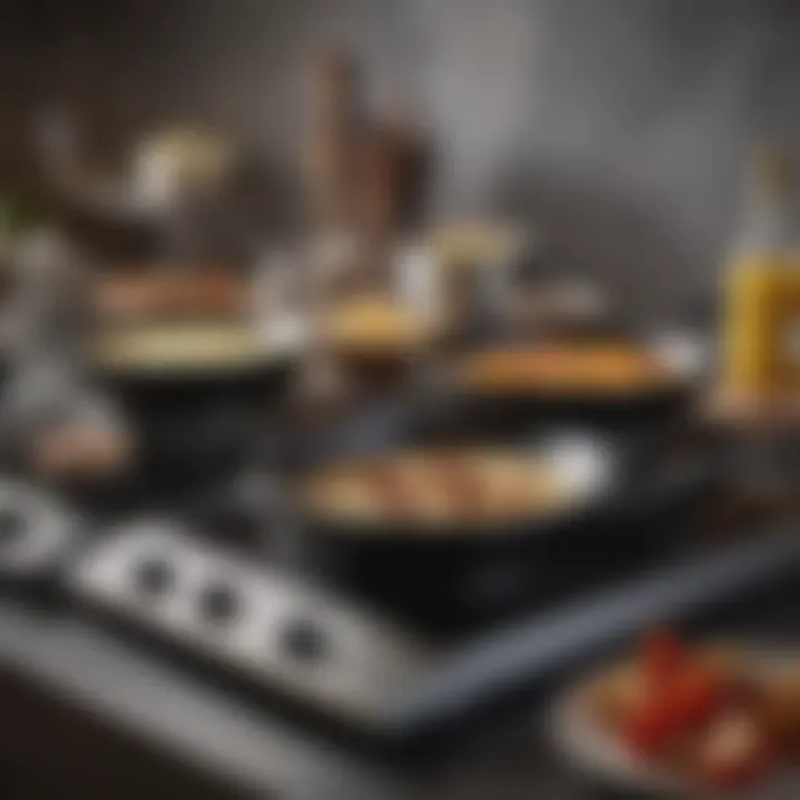 Induction cooktop with various cookware