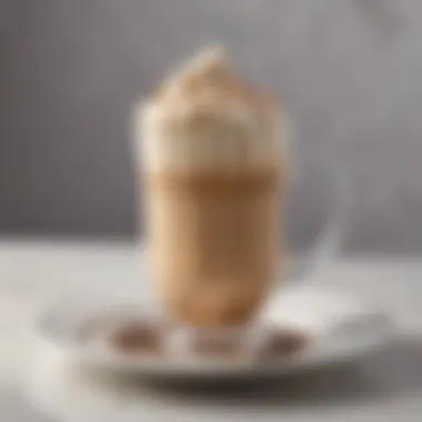 A luxurious beverage topped with Fontana White Mocha Sauce