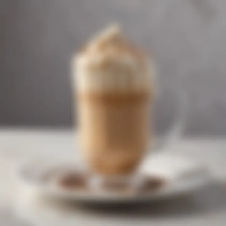 A luxurious beverage topped with Fontana White Mocha Sauce