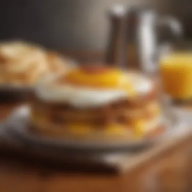 Exploring Fusion Breakfast Flavors A close-up of a unique breakfast dish featuring fusion flavors and textures.
