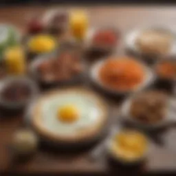 A vibrant spread of international breakfast dishes showcasing culinary diversity.