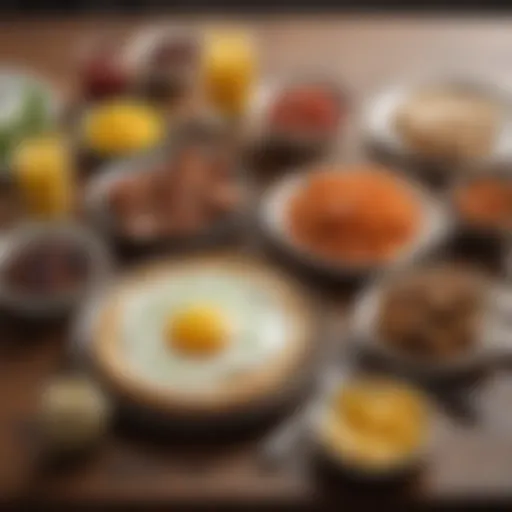 A vibrant spread of international breakfast dishes showcasing culinary diversity.
