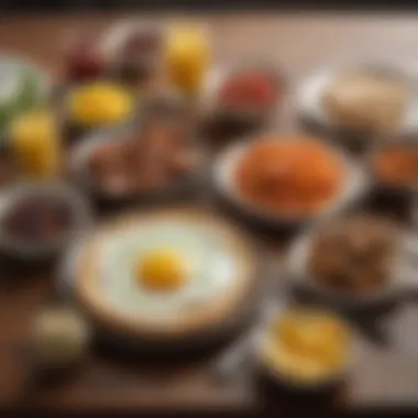Culinary Diversity in Breakfast Options A vibrant spread of international breakfast dishes showcasing culinary diversity.