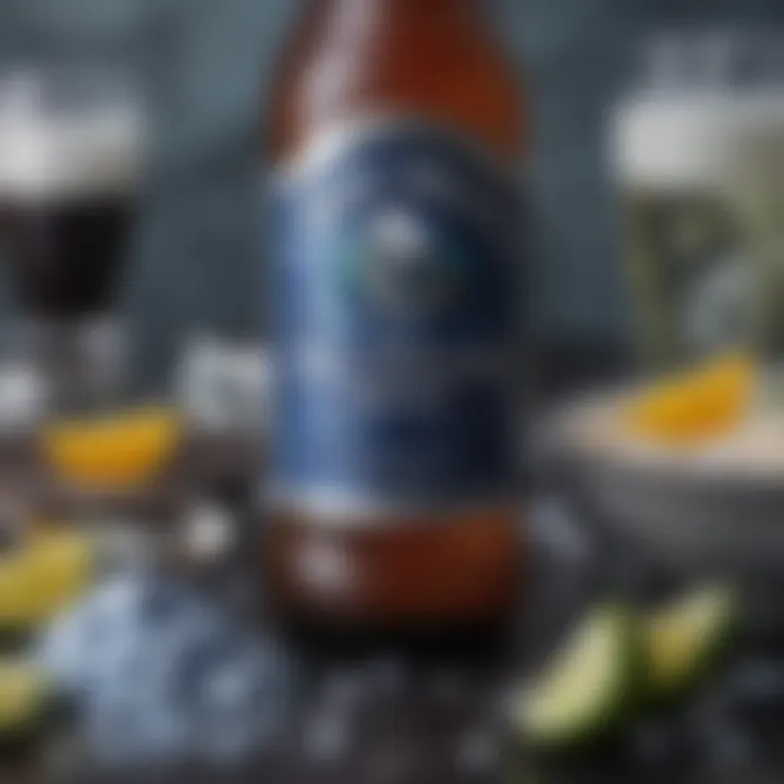 A detailed view of the ingredients used in brewing Blue Moon beer