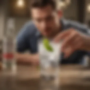 Vodka Soda at Social Events A person enjoying a vodka soda at a social gathering