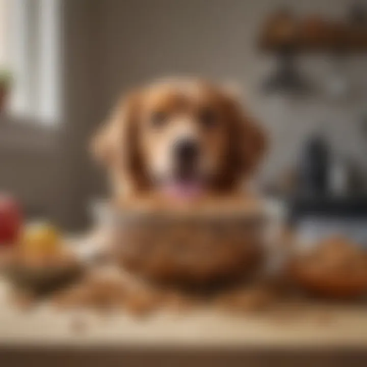 Delicious and healthy dog treats presented in a decorative bowl.