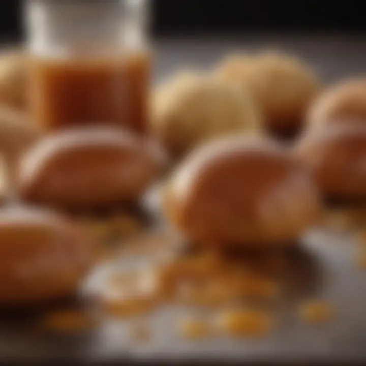 A close-up view of the ingredients used in creating caramel cobs