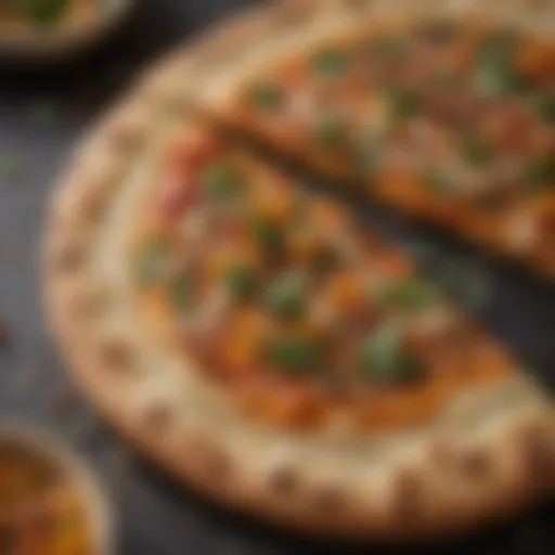 Artisan flatbread showcasing unique texture and color