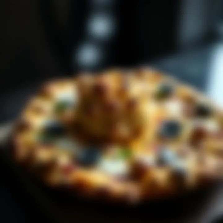 Final product: beautifully crafted cauliflower pizza