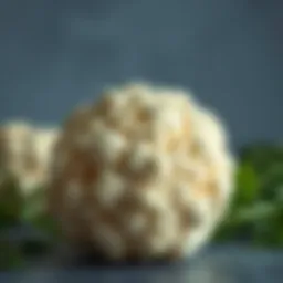 Fresh cauliflower head ready for transformation