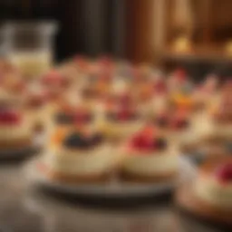 A vibrant display of various desserts showcasing the Cheesecake Factory's offerings.