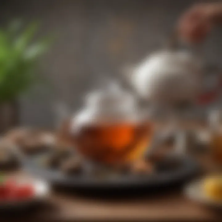 Chefman teapot alongside fresh ingredients for a harmonious tea experience