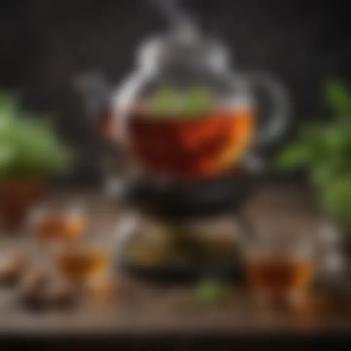 An array of herbal teas brewed in the Chefman teapot highlighting versatility