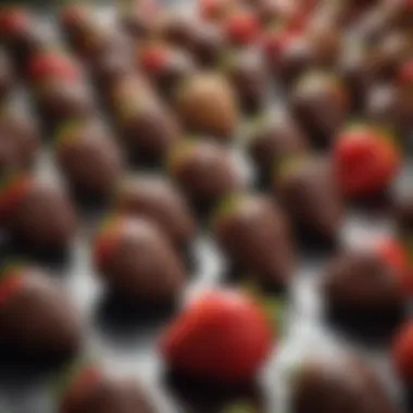 Gourmet chocolate covered strawberries arranged artistically