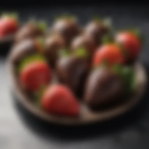 A gourmet display of assorted chocolate-covered strawberries