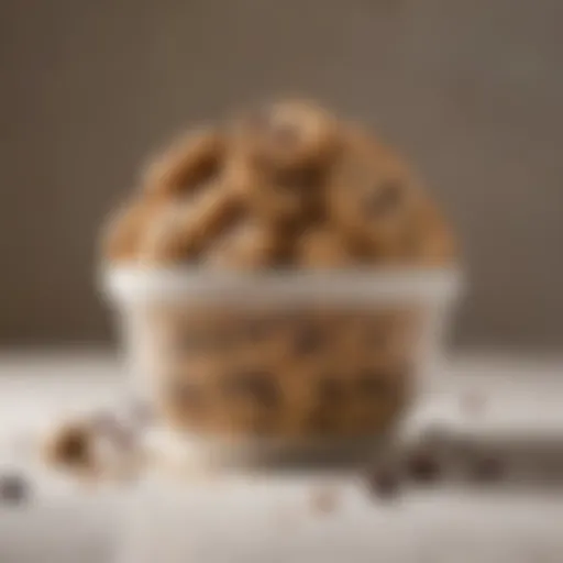 Bowl of chocolate chip cookie dough