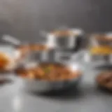 Premium stainless steel cookware with elegant design
