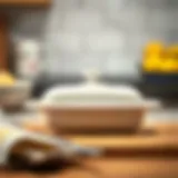 Elegant ceramic butter dish with a matching lid