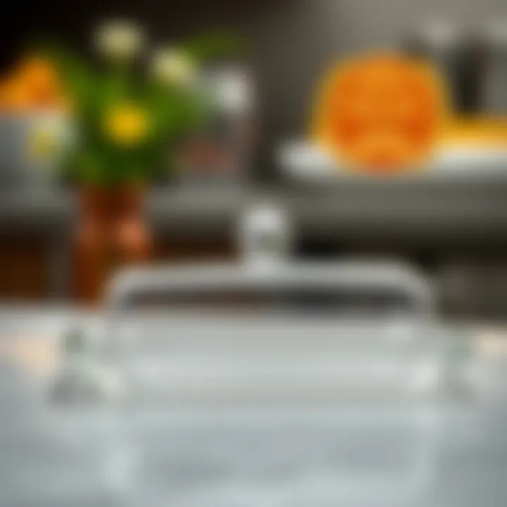 Stylish glass butter dish showcasing transparency