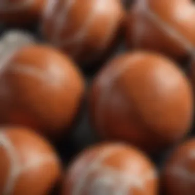 Quality Material of Medicine Balls Close-up of a textured medicine ball highlighting material quality