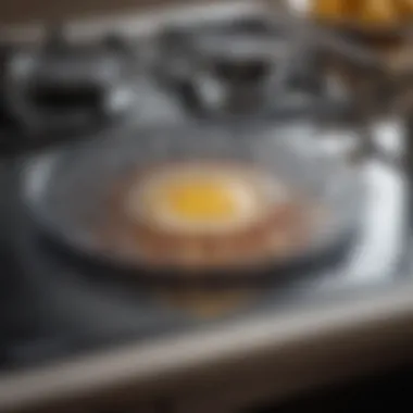 Close-up of a pristine glass cook top after cleaning