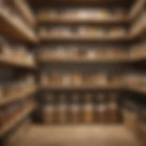 A well-organized gluten-free pantry with labeled containers.