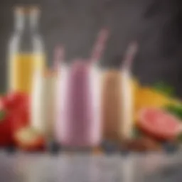 A vibrant assortment of fresh ingredients for keto shakes
