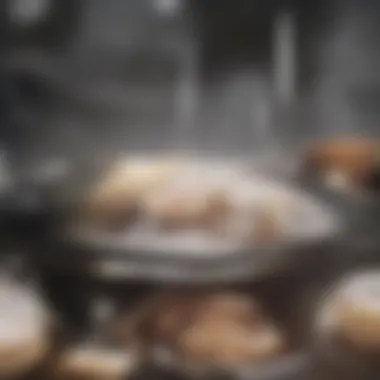 Grilling Performance with Porcelain Coated Cast Iron Grates Showcasing the grilling performance of porcelain coated cast iron grates with food