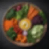 A colorful plate of vegetables showcasing a variety of nutrients.