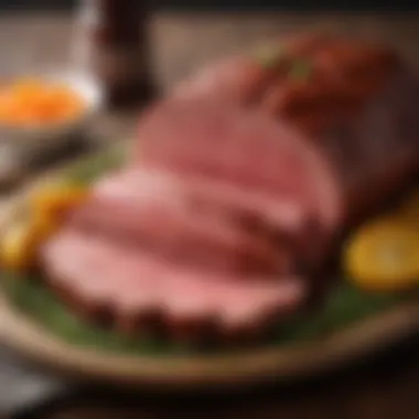 Perfectly Cooked Corned Beef Perfectly cooked corned beef on a platter
