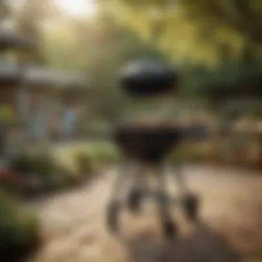 Dream Backyard with Weber Grill A stunning backyard setup featuring a Weber grill in action