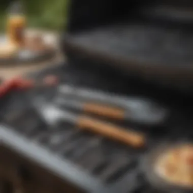 Essential Maintenance Tools for Weber Grills Close-up of Weber grill maintenance tools and equipment