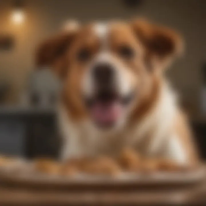 A joyful dog savoring a homemade treat