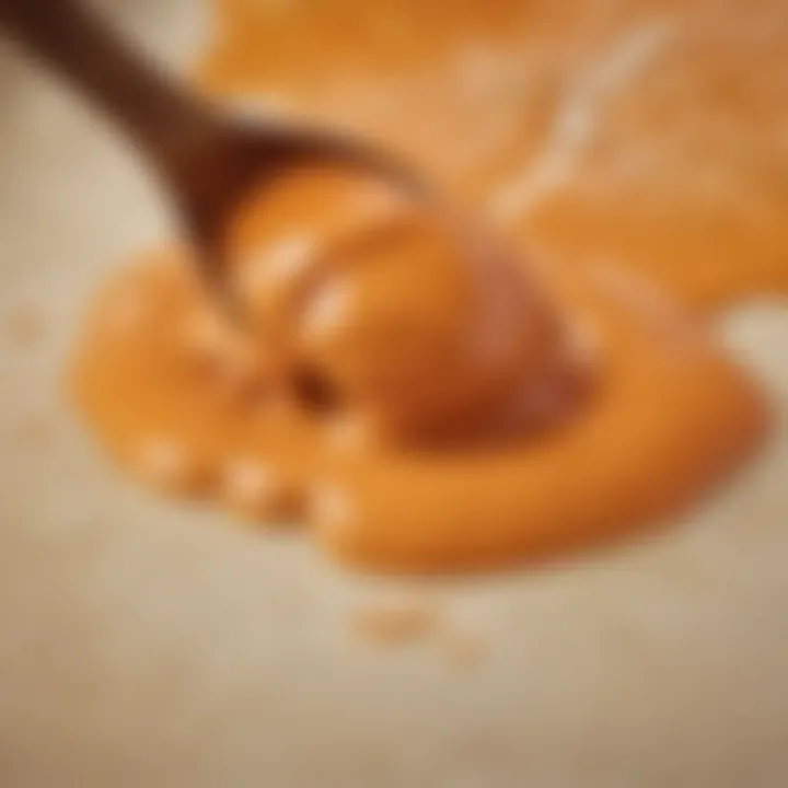 A close-up of the creamy texture of the finished mild buffalo sauce