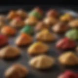 A colorful assortment of fortune cookies with unique messages