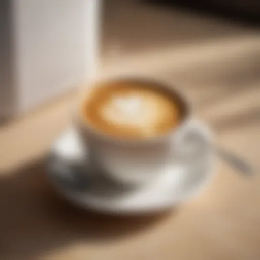 A beautifully crafted flat white coffee showcasing its rich texture and microfoam