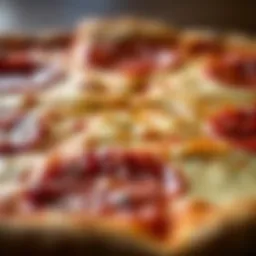 A close-up of the perfect Neapolitan pizza crust showcasing its texture and air bubbles.