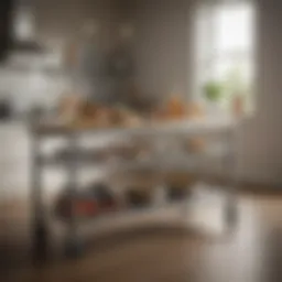 Elegant cart kitchen island showcasing modern design