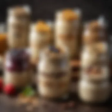 Innovative Overnight Oatmeal Variations in Jars Creative variations of overnight oatmeal served in jars