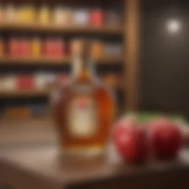 Crown Royal Apple at Kroger Store Crown Royal Apple whiskey displayed on a shelf at Kroger